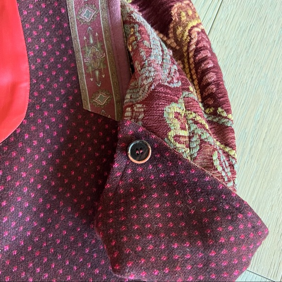 Etro Milano Burgundy Paisley Tapestry Jacket Size 42 Small - Picture 10 of 14